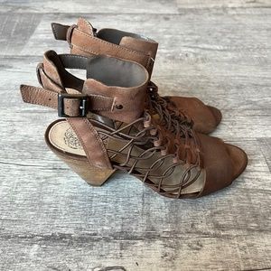 Vince Camuto Brown Sandals Ankle Strap